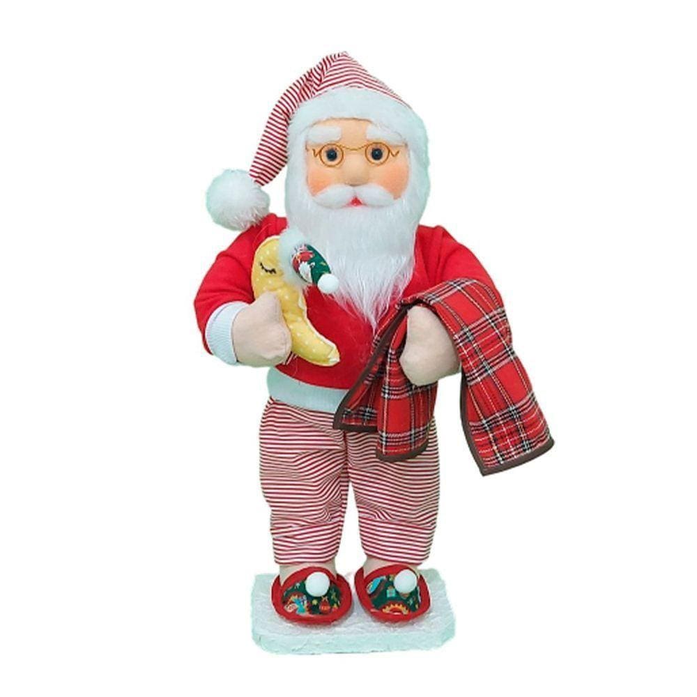 Boneco Natal Papai Noel Dorminhoco Natalino 50cm