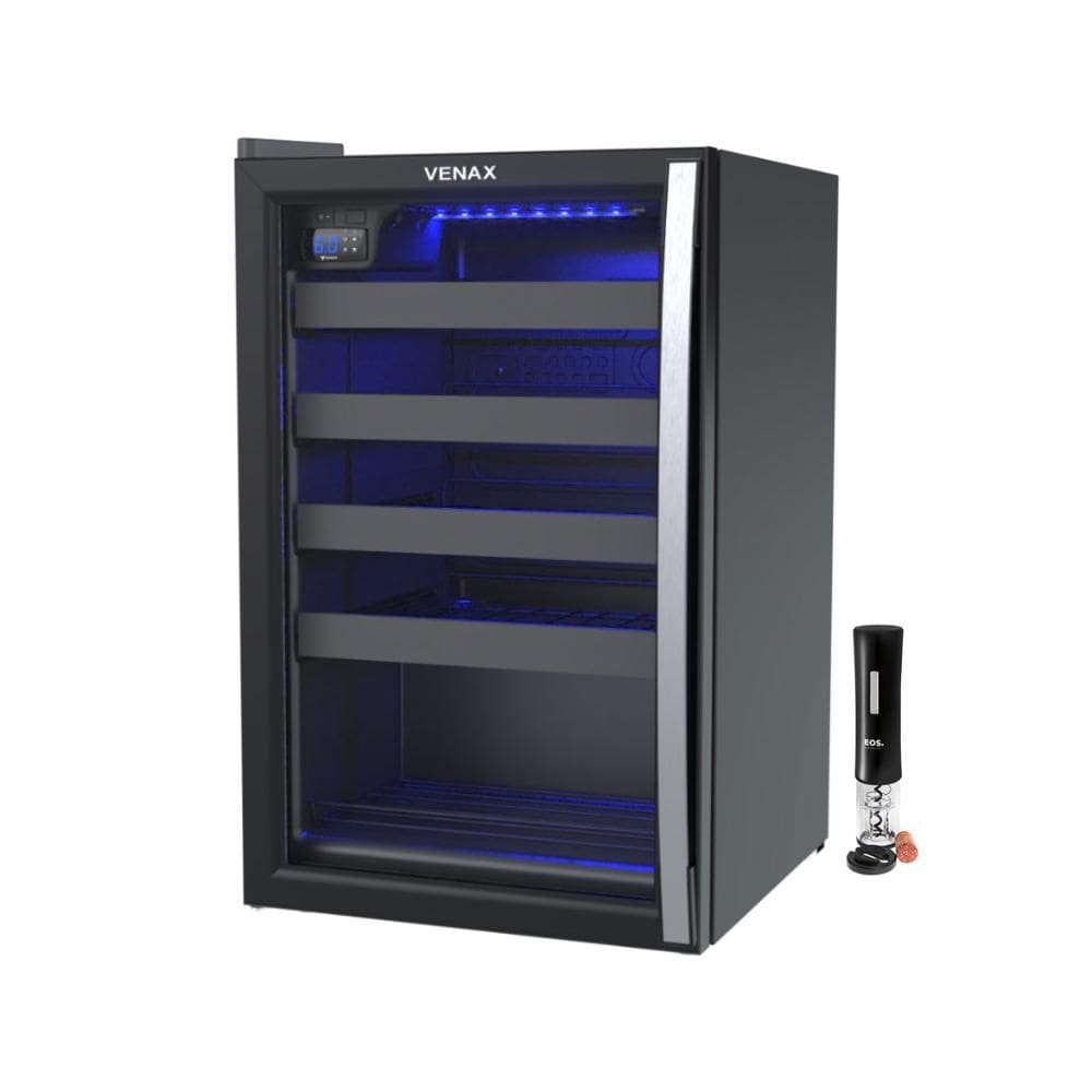 Adega Piubella 100 82L 24 Garrafas Porta Invertida 127V com Abridor Elétrico Preto - Venax