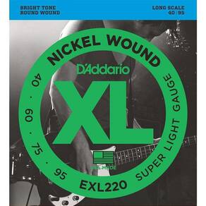 Encordoamento Baixo 4 Cordas D`Addario Exl220 040