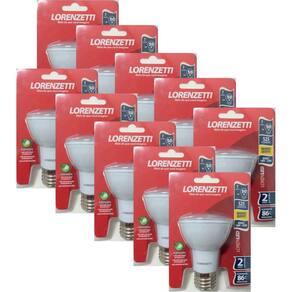 Kit Lâmpada Led Lorenzetti Par 20 7W 2700K - 10 Peças