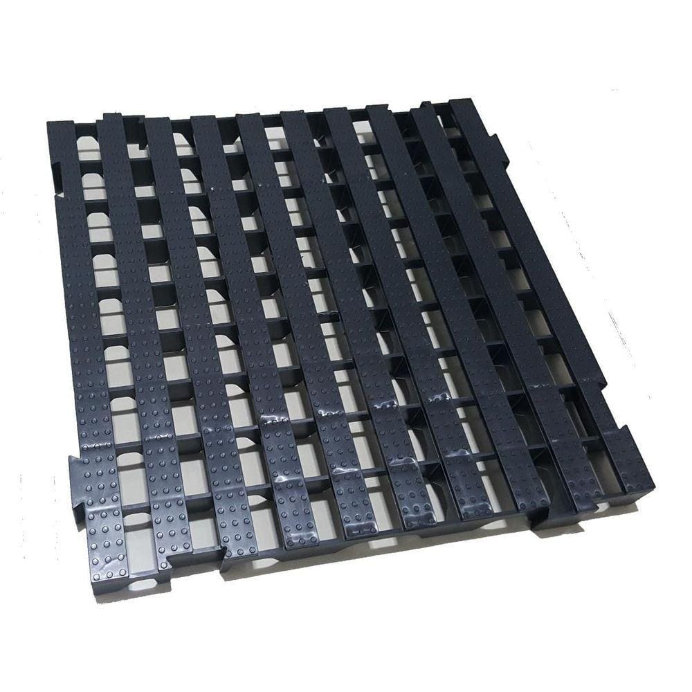 Pallet Palete Estrado Plástico 50X50Cm Preto 8Pcs