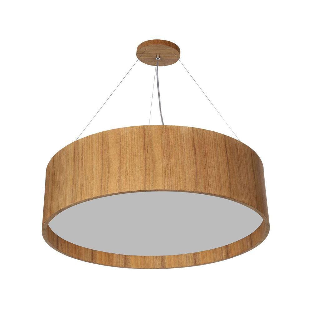 Pendente Adrilustres De Madeira Redondo Bivolt Freijó 50cm