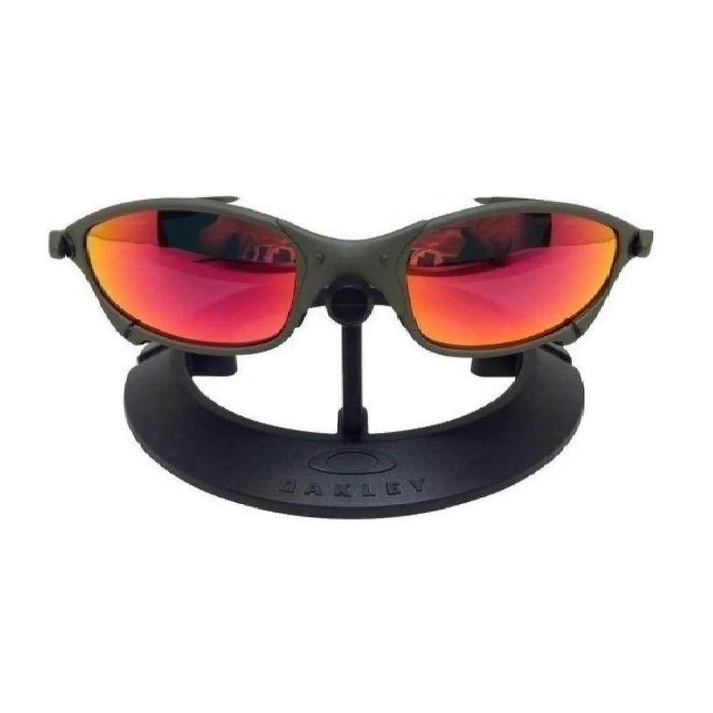 Oculos de Sol Oakley Juliet Xmetal Vermelha Double X Mandrake no