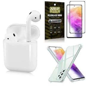 Capa Samsung A73 5G + Fone Ouvido Bluetooth Ly122 + Película