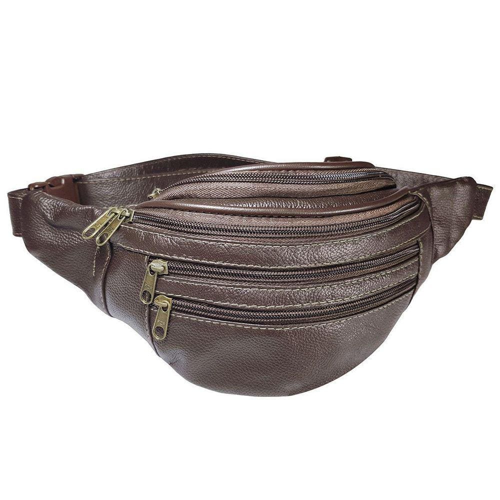 Pochete Bolsa Para Cintura Feita De Couro 02