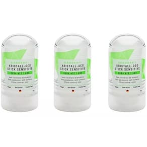 Kit Desodorante Stick Kristall Sensitive - Alva 60G 3 Unids