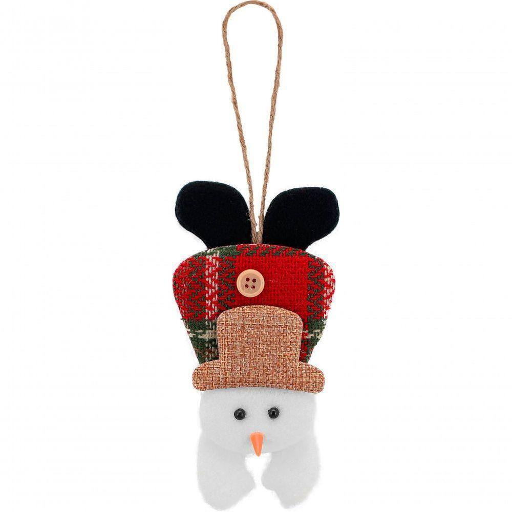 Kit 24 Enfeite árvore Natal Pendente Boneco De Neve 17cm