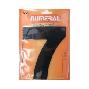 Número Residencial 7 Numeral Em ACM Preto