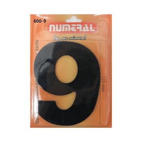 Número Residencial 9 Numeral Em ACM Preto