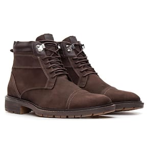 Bota Coturno M&D Store Confortável Bico Redondo Cadarço