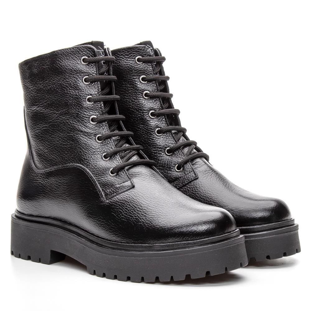 Bota Coturno M&D Store Com Sola Tratorada e Grossa Fecho Em Cadarço