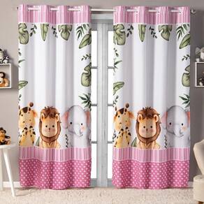 Cortina Para Quarto/ Sala E Decoração Nuvem Rosa 3.00X2.20