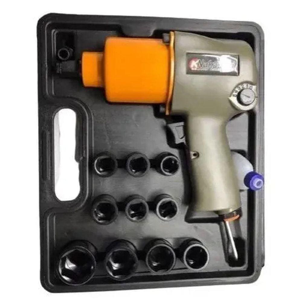 Chave Impacto Pneumática 1/2Parafusadeira Industrial 17Peças