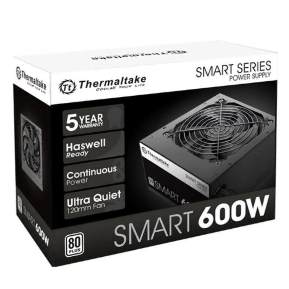 Fonte Thermaltake Smart Series 600W, 80 Plus White Pfc Ativo