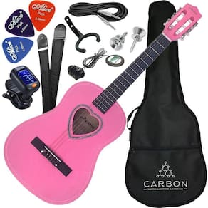 Kit Violão Elétrico Nylon Austin 941Spk Rosa Juvenil Pink