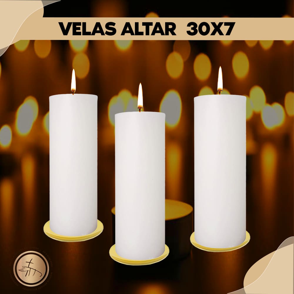 Vela Altar 30 x 7 ou 15 x 7