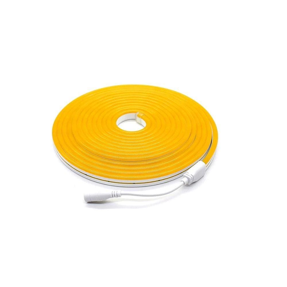 Fita Led 5m Neon Amarelo Alto Brilho Flexível 12v Led Neon