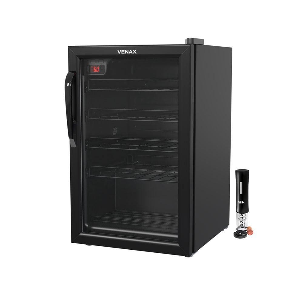 Adega 24 Garrafas Climatizada 82L NGV 100 220V Venax com Abridor Elétrico Preto