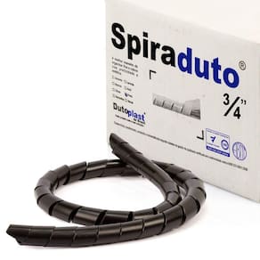 Spiraduto 3/4 Organizador De Cabos - Dutoplast - Preto 5M