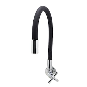 Torneira Pia Cozinha Parede Gourmet Color Preto Fosco 1/4V