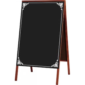 Quadro Cavalete De Calçada Decor Madeira Cor Mogno 70x50cm
