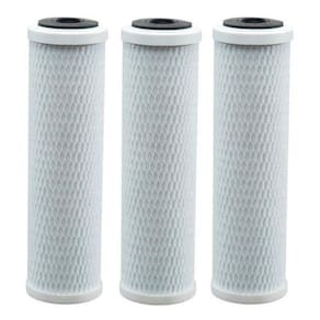 Kit 3 Refil Filtro 9.3/4 Carbon Block Carcaça Pou Carvão