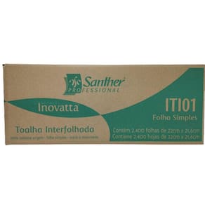 Toalha Papel Inovatta Folha Simples Interfolha 2400 Folhas