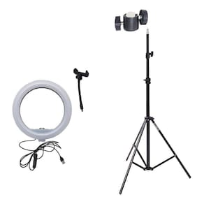Ring Light Medio Tripé E Suporte Para Celular 12 Polegadas