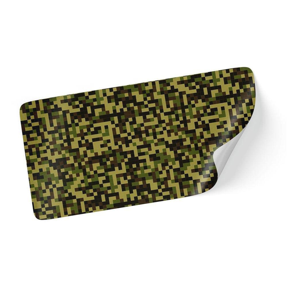 Adesivo Camuflado Marrom E Verde Militar Pixels 2,00X0,50M