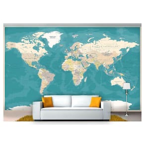 Papel De Parede Mapa Mundi  Nmu18