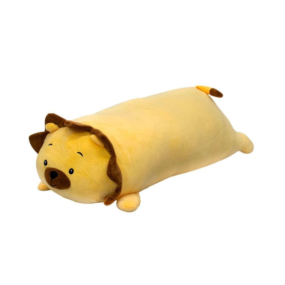 Leão Leãozinho De Pelúcia Grande Cilindrico Almofada Fofinha