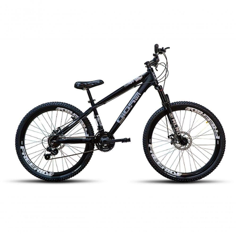 Bicicleta Gios 26 4trix/frx Freio Disco Mec Cambios Shimano 21v Preto Brilho Cinza
