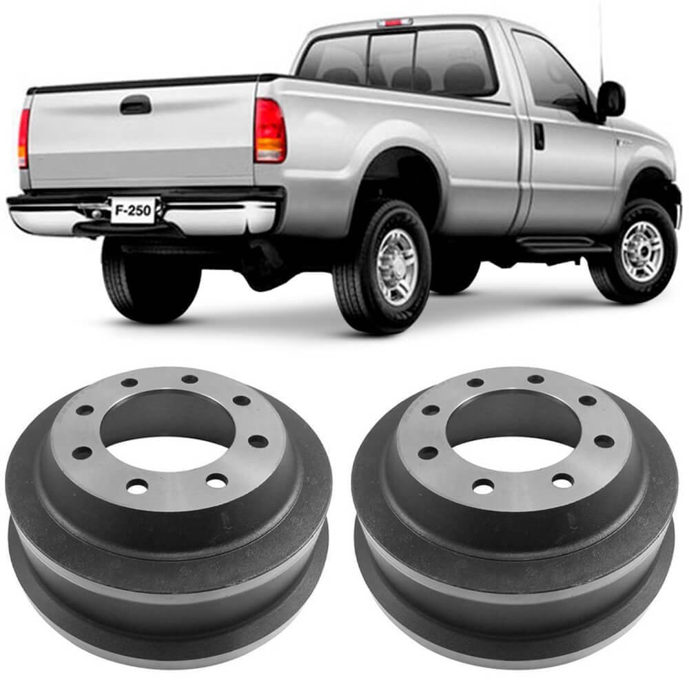 Par Tambor Freio Ford F250 F350 Traseiro Sem Cubo Fremax