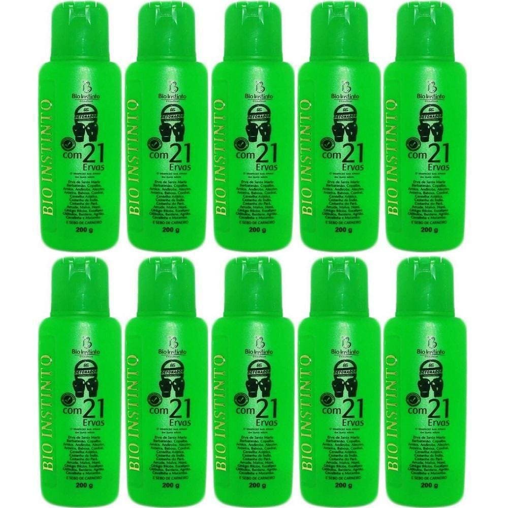 Kit Com 10 Gel Detonador Com 21 Ervas 200G Bio Instinto