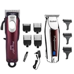 Kemei Maquina Corte Profissional 2600 +Kemei 9164 Acabamento
