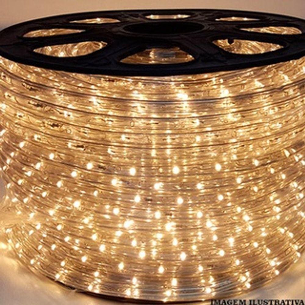 Mangueira Led 12mm 30led P/m 220v Rolo C/40m Am Âmb C/plug