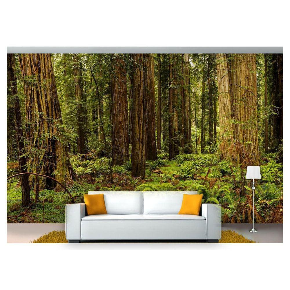 Papel De Parede Floresta Natureza Árvores 3D 3M² Xna217
