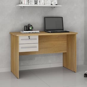 Mesa para Computador 2 Gavetas Byte Valdemóveis Cinamomo/Off White