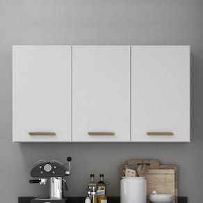 Armário Aéreo 120cm 3 Portas São Luis Valdemóveis Branco