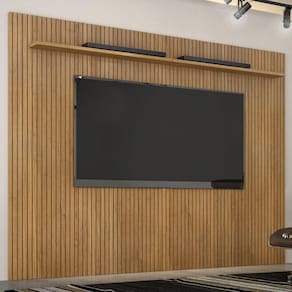 Estante Home Suspenso Frisado para TV até 75 Polegadas Curitiba Valdemóveis Cinamomo