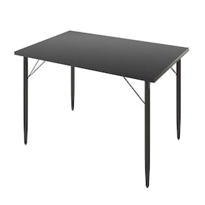 Mesa Tampo em BP 25mm Pés Madeira Maciça Madri Salaone Preto