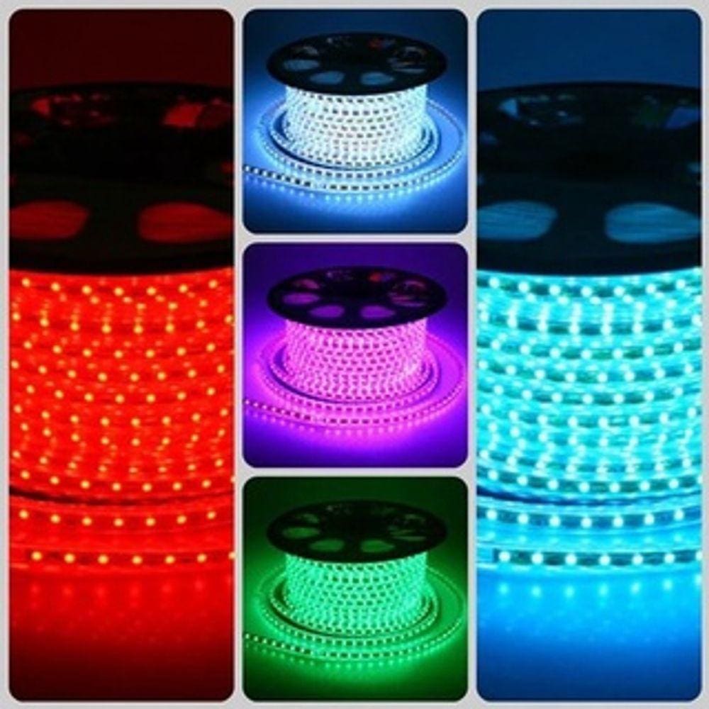 Mangueira de LED Colorida / Full RGB 5050 Com Controle Remoto e Controlador e Fonte - 100 metros Para Sancas e Decoração em Geral