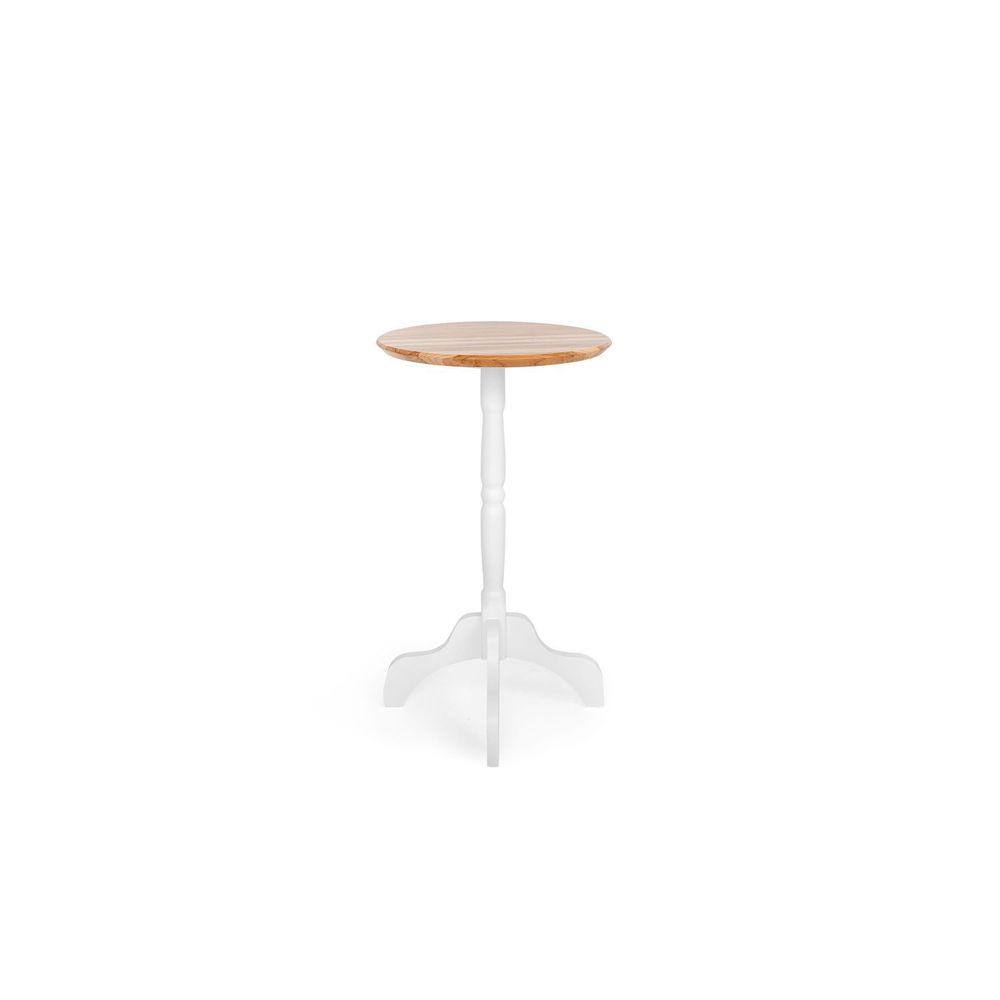 Mesa Milena Bistrô Casatema Branco/Marroml