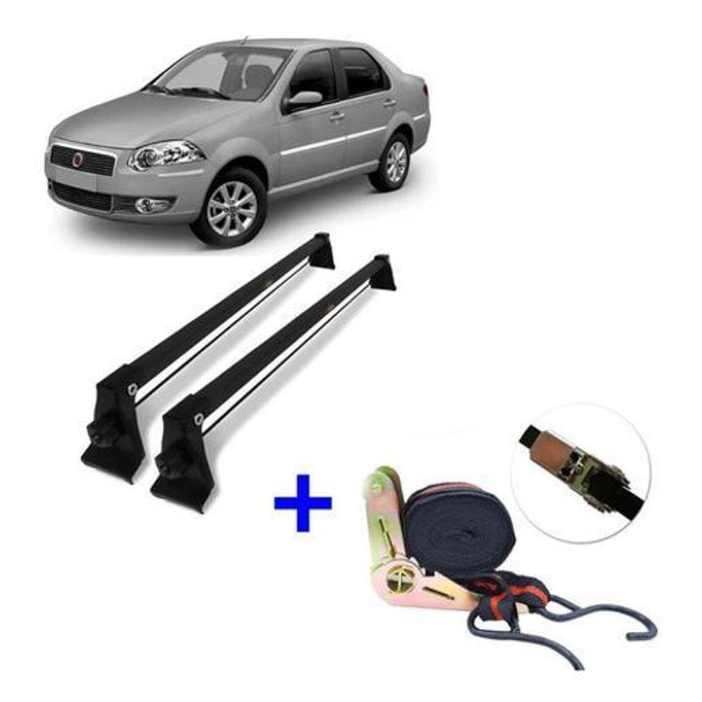 Rack De Teto B Fiat Siena 1999 Até 2011 + Cinta Catraca