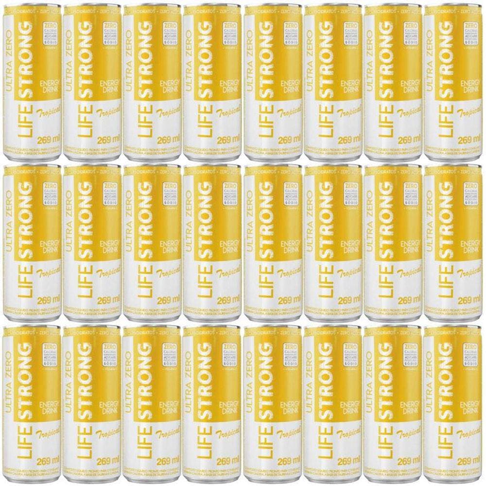 Energético Life Strong Energy Drink 24 Unidades Tropical