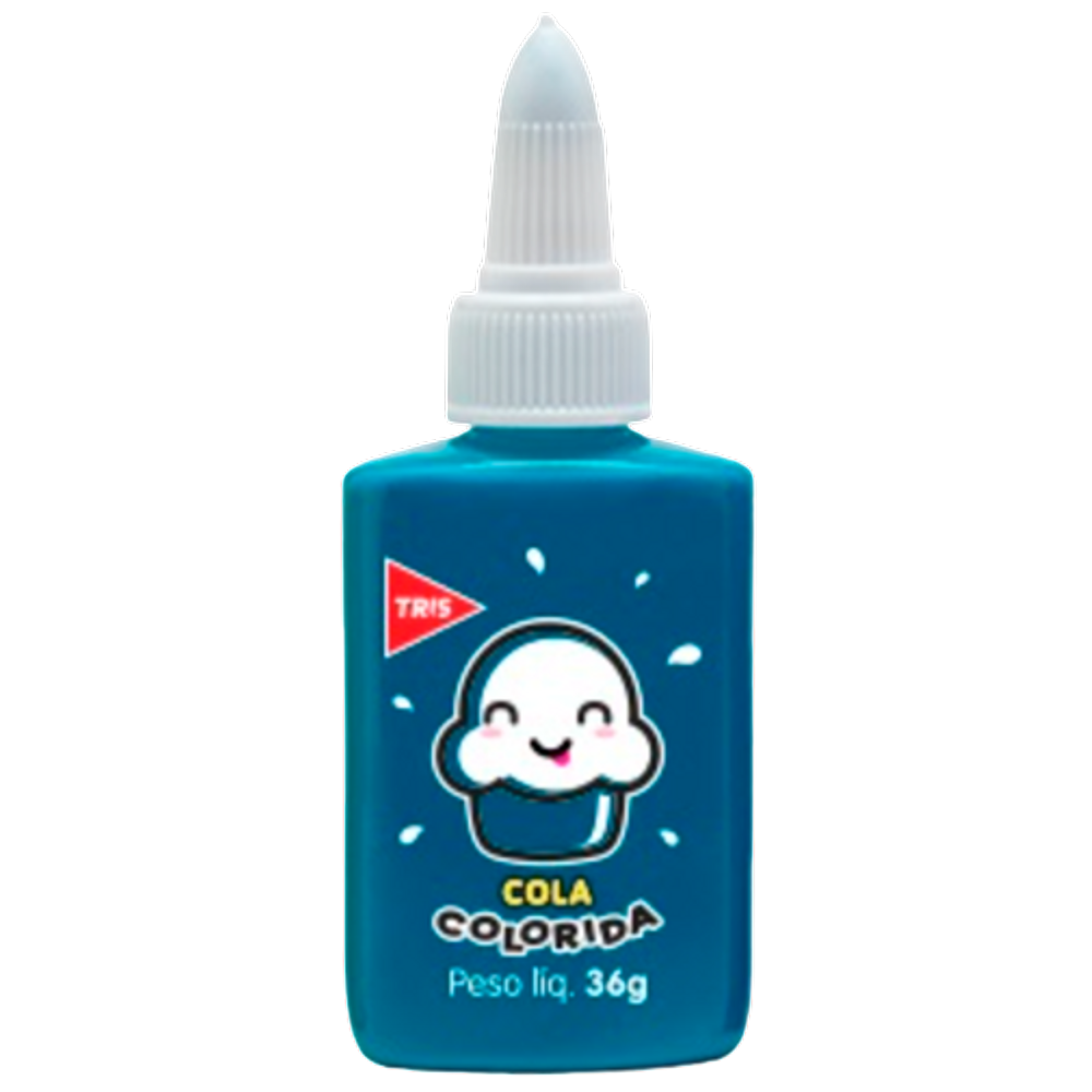 Cola colorida Azul cupcake 36g Marca Tris