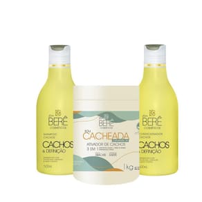 Kit Bela Berê Cachos Shampoo Condicionador E Ativador 3A 1Kg