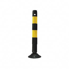 Poste Sinalização Balizador Flexível 94 Cm Preto E Amarelo