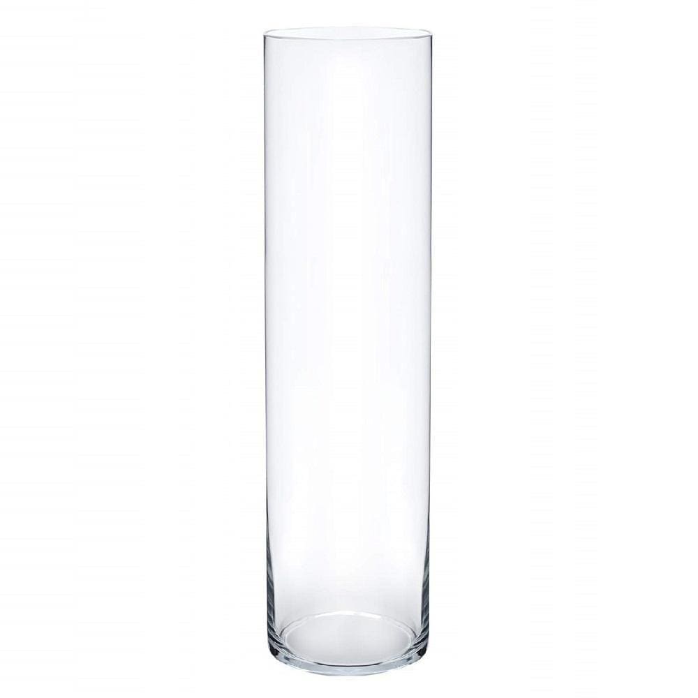 Vaso Tubo Cilindro Em Vidro Grande 40X14Cm
