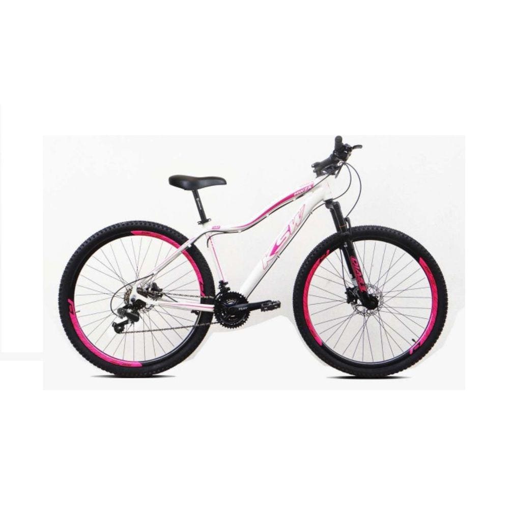 BICICLETA MOUNTAIN BIKE ARO 24 FEMININA - ROSA